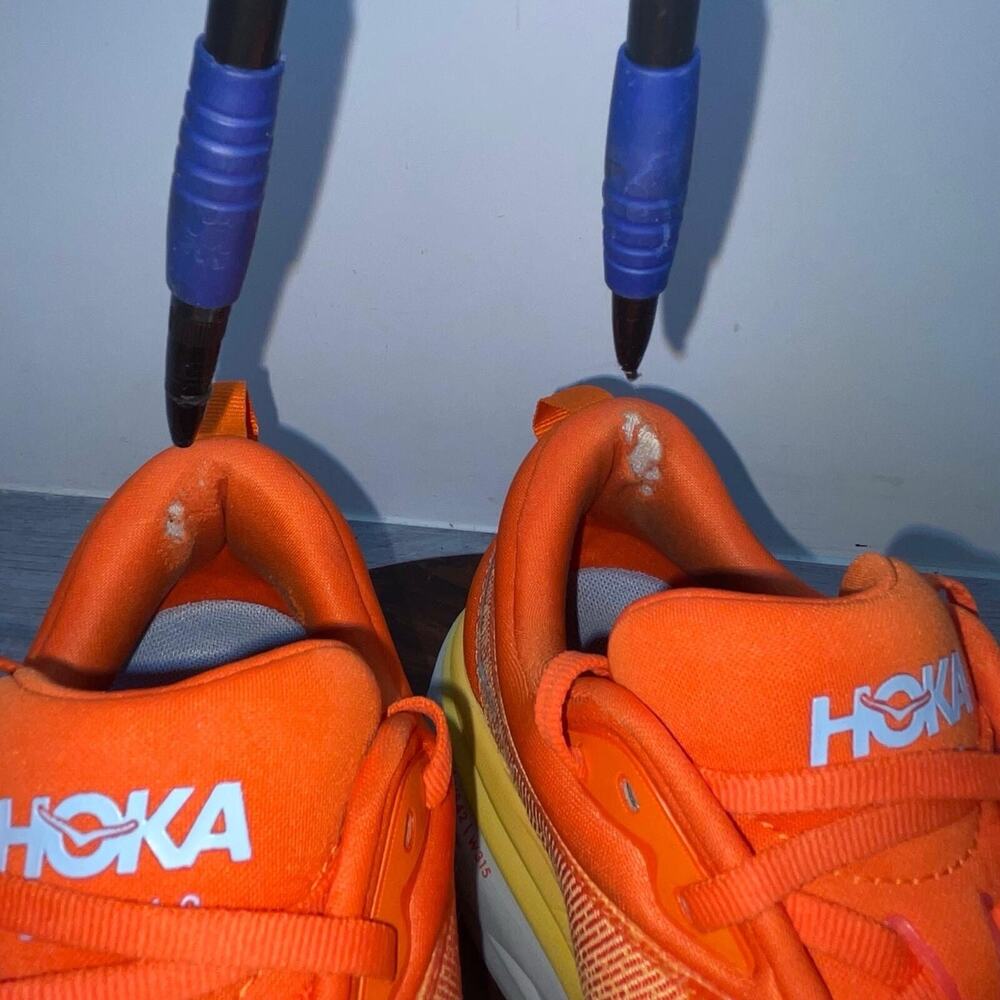 Hoka One One Bondi 8 Mens 9.5 D Shoes Orange Running Sneaker 1123202 PBAY - Picture 11 of 12